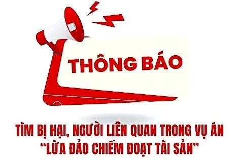 Công an Thanh Hóa thông báo tìm bị hại liên quan vụ án chiếm đoạt tài sản qua mạng