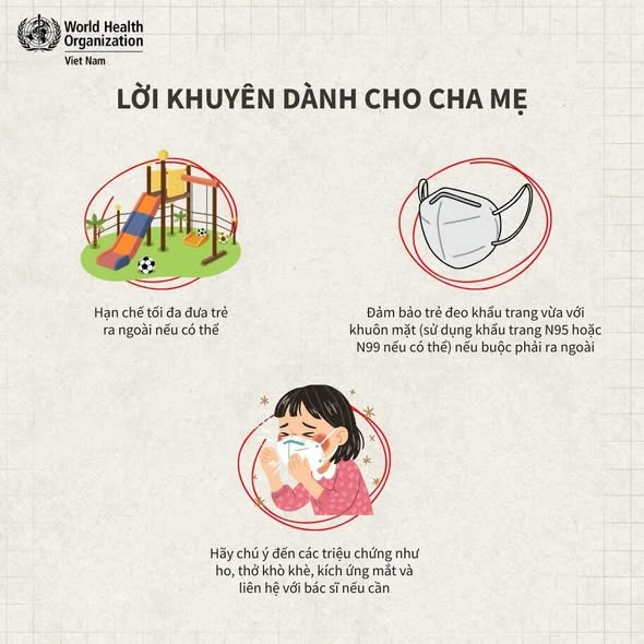 Chất lượng không khí xấu, WHO khuyến cáo người dân bảo vệ sức khỏe