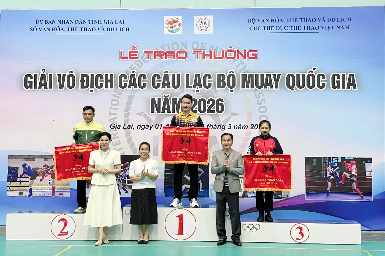 Muay Thanh Hóa giành ngôi nhất toàn đoàn lứa tuổi 15-16 tại giải vô địch các CLB quốc gia 2026