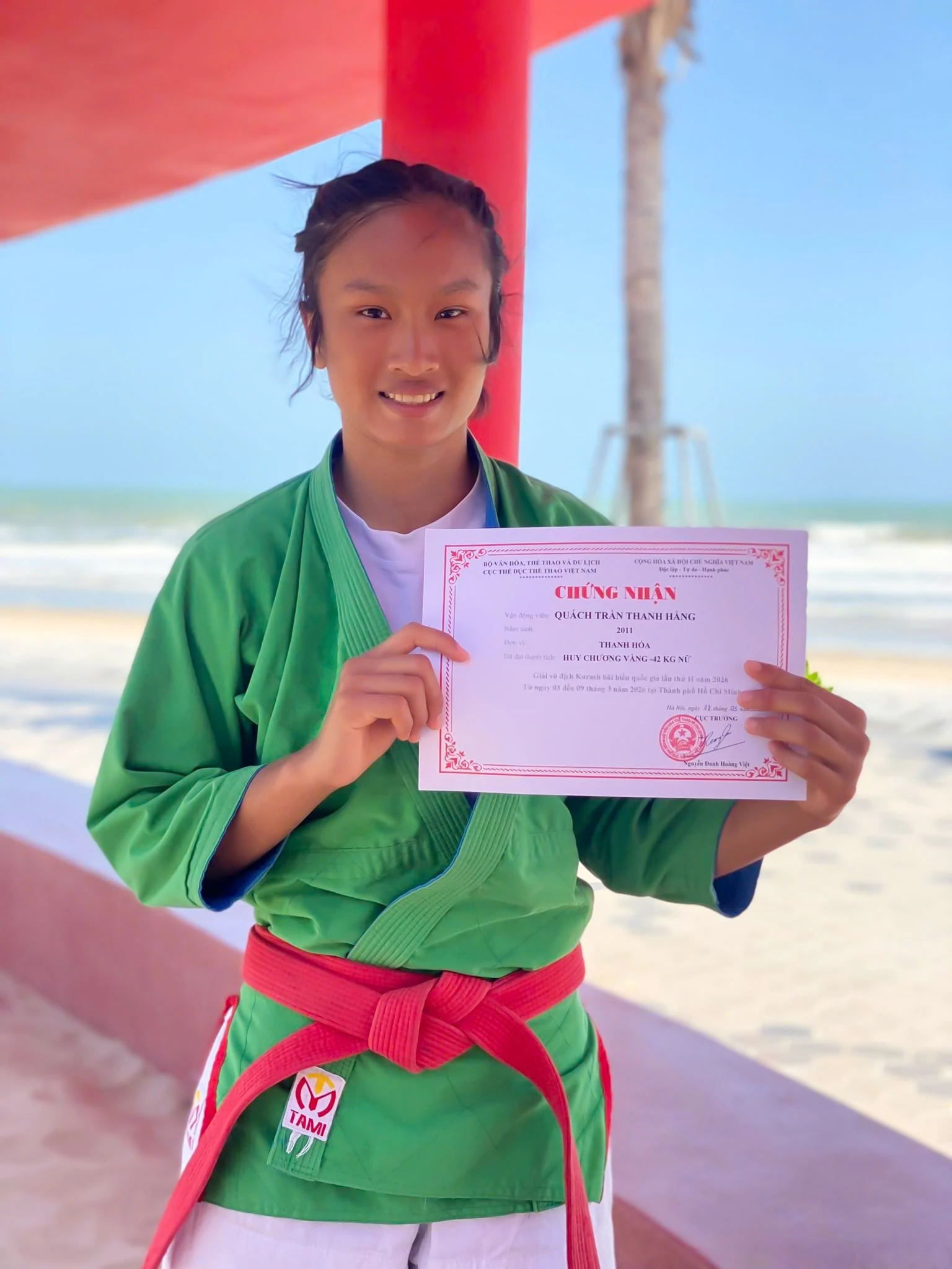 Kurash Thanh Hóa lần đầu giành HCV tại giải vô địch Kurash bãi biển quốc gia