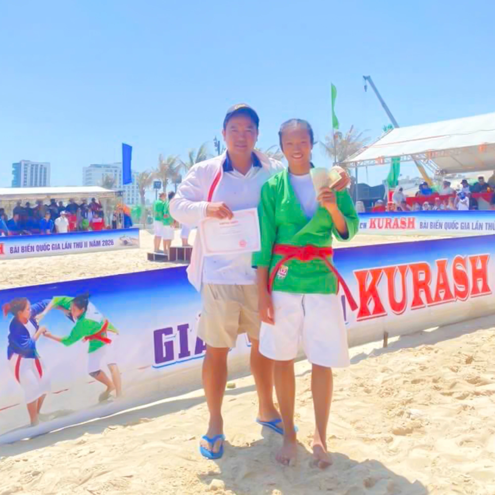 Kurash Thanh Hóa lần đầu giành HCV tại giải vô địch Kurash bãi biển quốc gia