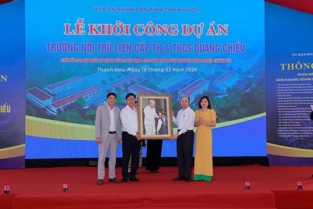 [Cập nhật] - Thanh Hóa khởi công đồng loạt 10 trường phổ thông nội trú liên cấp tại các xã biên giới