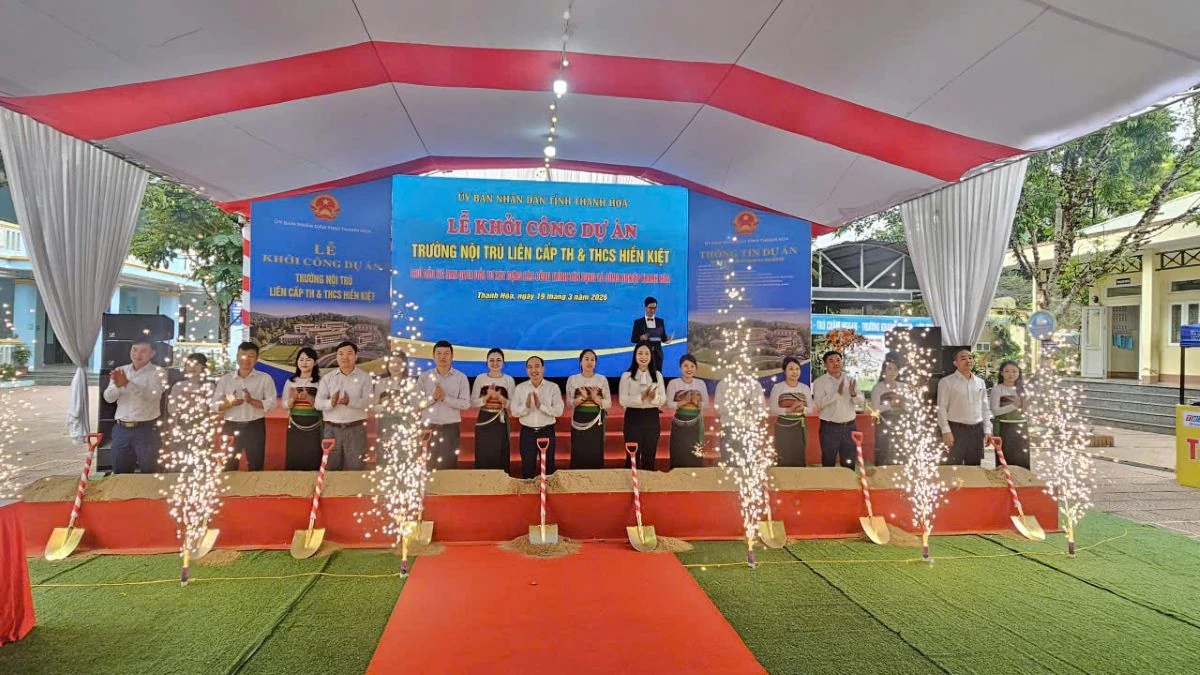 [Cập nhật] - Thanh Hóa khởi công đồng loạt 10 trường phổ thông nội trú liên cấp tại các xã biên giới