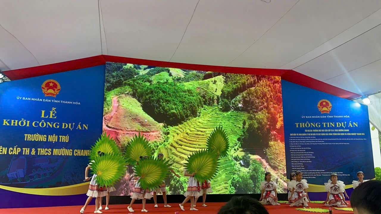 Thanh Hóa khởi công đồng loạt 10 trường phổ thông nội trú liên cấp tại các xã biên giới