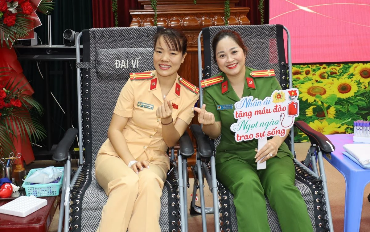 450 cán bộ, chiến sĩ Công an tỉnh Thanh Hóa tham gia hiến máu tình nguyện
