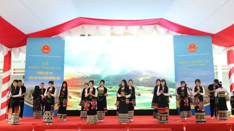 [Cập nhật] - Thanh Hóa khởi công đồng loạt 10 trường phổ thông nội trú liên cấp tại các xã biên giới