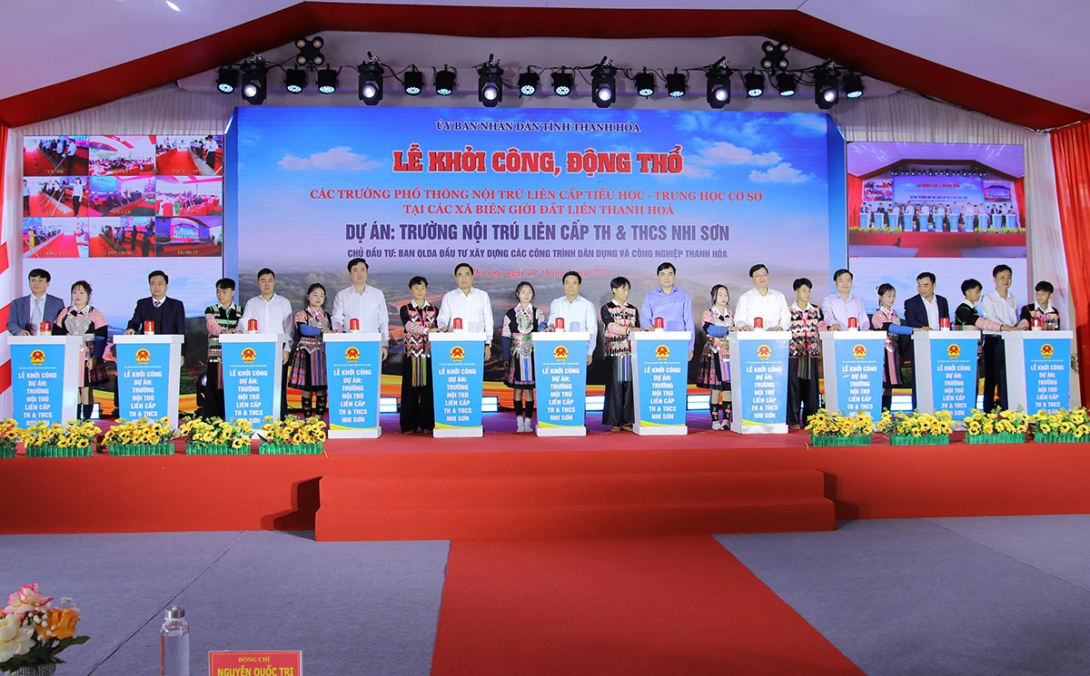 Khởi công Trường phổ thông nội trú liên cấp Tiểu học và Trung học cơ sở Nhi Sơn