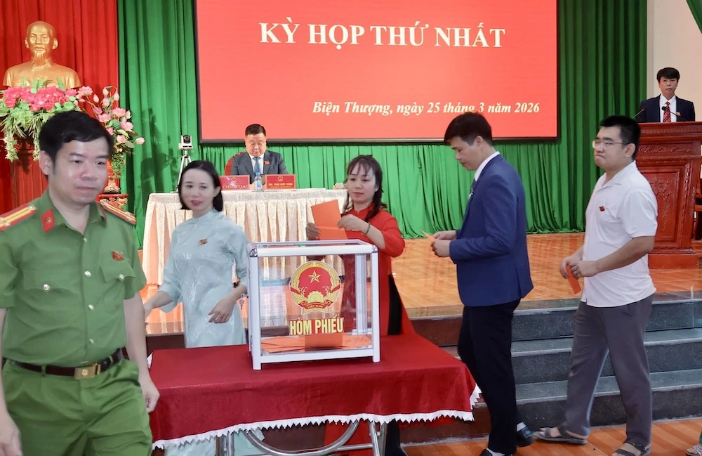 Kỳ họp thứ nhất HĐND xã Biện Thượng khóa II, nhiệm kỳ 2026-2031