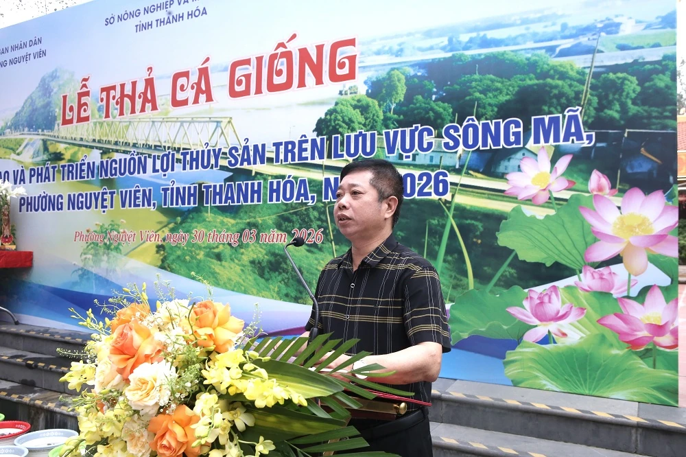 Thả hơn 2 tấn cá giống tái tạo, phát triển nguồn lợi thuỷ sản tại lưu vực sông Mã