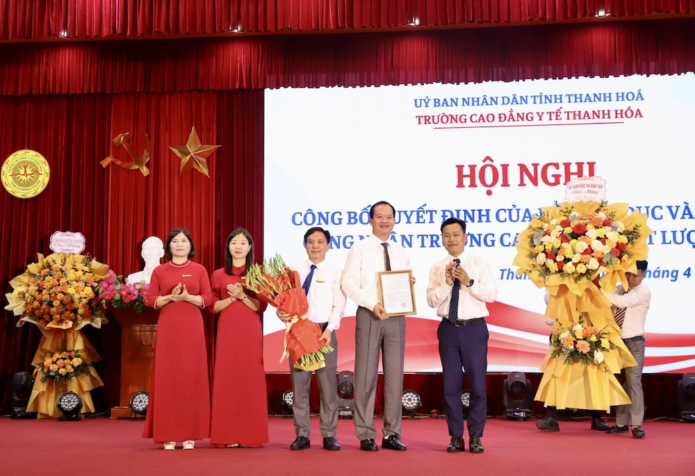 Trường Cao đẳng Y tế Thanh Hóa được công nhận đạt chuẩn chất lượng cao