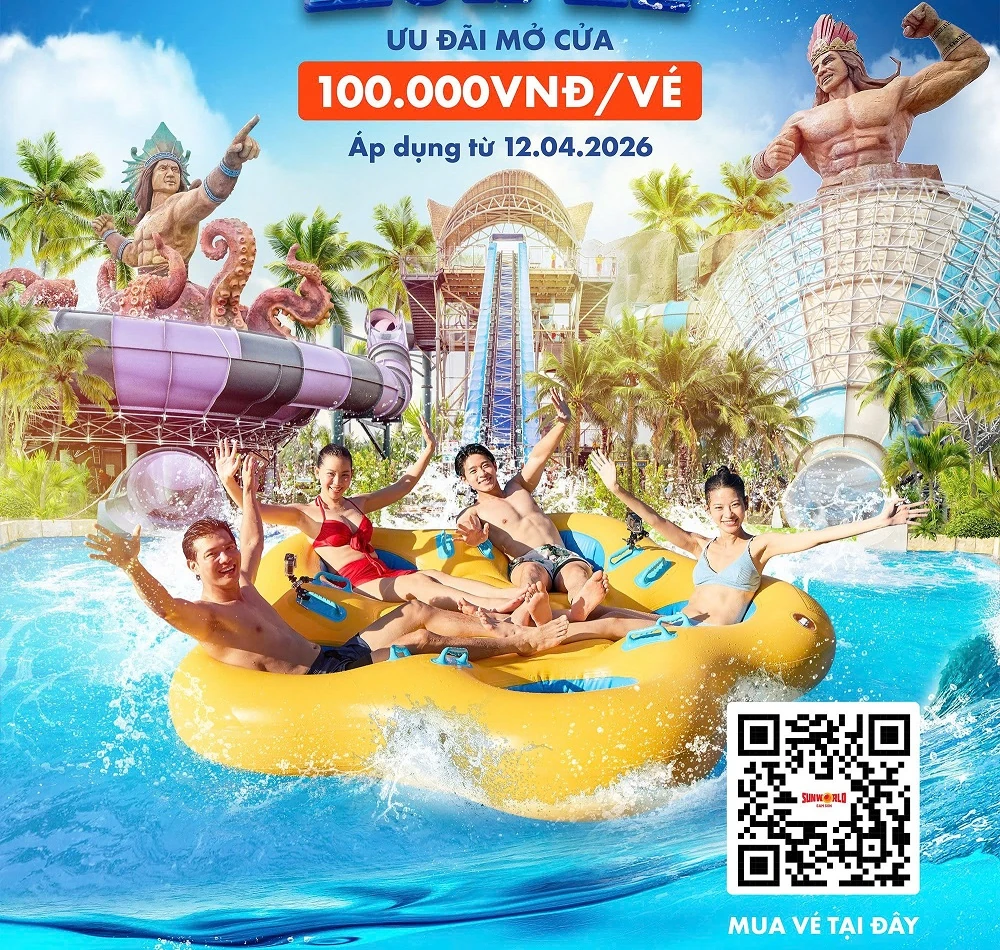 Sun World Sầm Sơn chính thức mở cửa trở lại vào 12/4 với mức giá ưu đãi đặc biệt chỉ 100.000 đồng