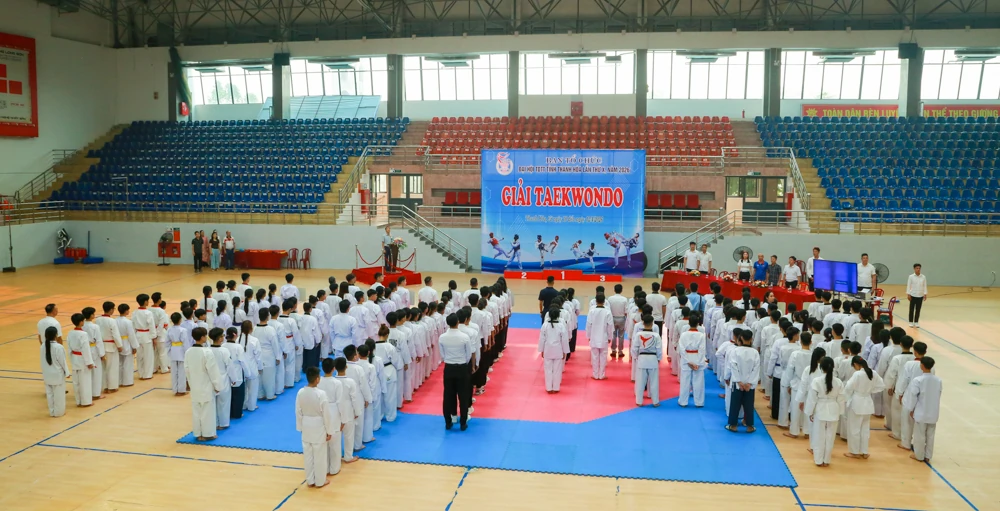 Khởi tranh môn Taekwondo trong khuôn khổ Đại hội Thể dục Thể thao tỉnh