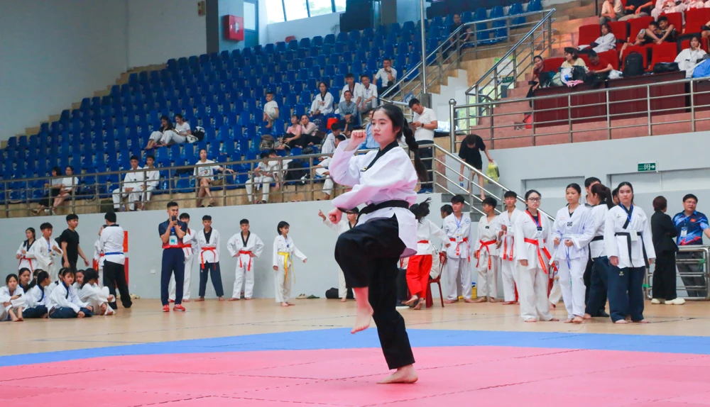 Khởi tranh môn Taekwondo trong khuôn khổ Đại hội Thể dục Thể thao tỉnh