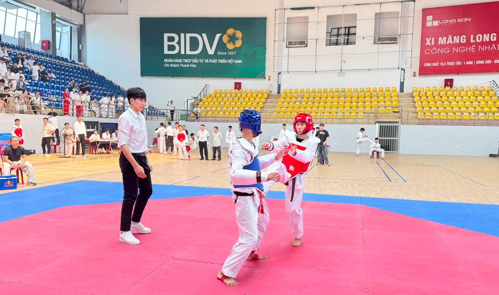 Khởi tranh môn Taekwondo trong khuôn khổ Đại hội Thể dục Thể thao tỉnh