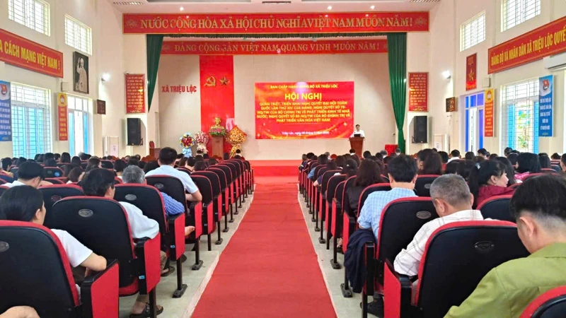 Triệu Lộc chú trọng tuyên truyền, quán triệt, triển khai nghị quyết của Đảng