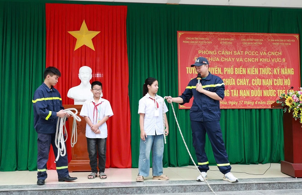 Thiệu Hóa tăng cường tuyên truyền phòng, chống đuối nước và kỹ năng an toàn cho học sinh