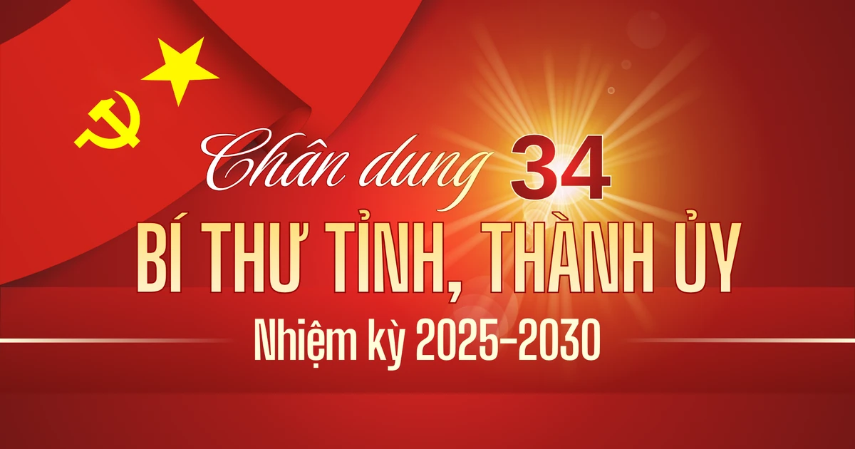 34 Bí thư Tỉnh ủy, Thành ủy nhiệm kỳ 2025-2030
