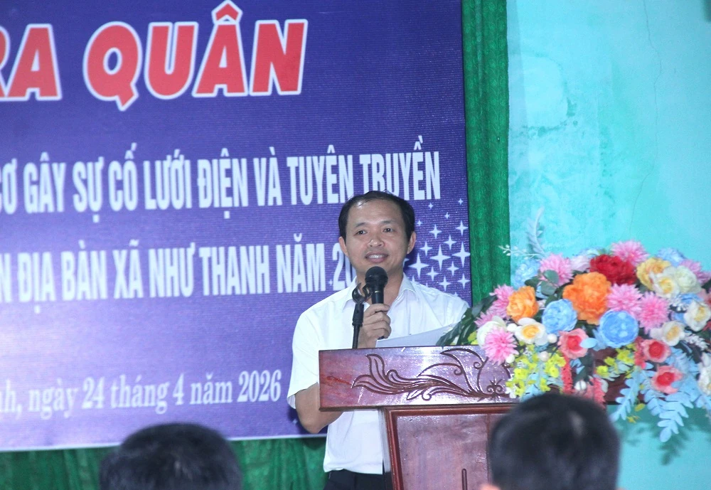 Ra quân giải phóng hành lang an toàn lưới điện cao áp tại Như Thanh