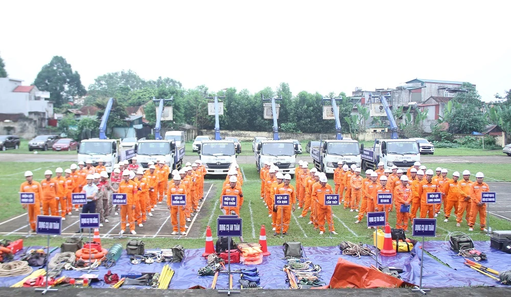 Công ty Điện lực Thanh Hóa diễn tập phòng chống thiên tai và tìm kiếm cứu nạn năm 2026