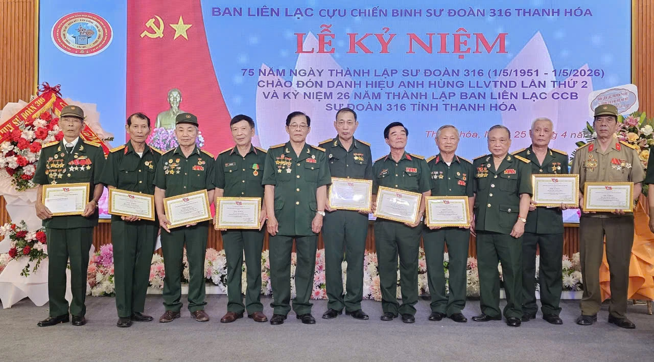 Ban Liên lạc Cựu chiến binh Sư đoàn 316 Thanh Hóa phát huy truyền thống đơn vị Anh hùng