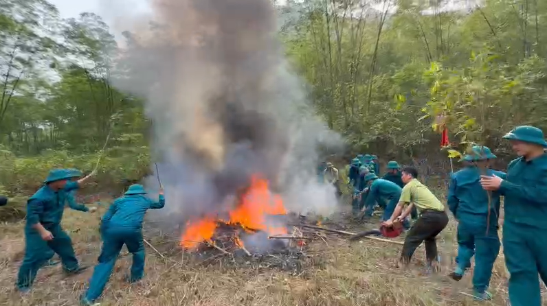 Diễn tập - Giải pháp trọng tâm nâng cao năng lực phòng cháy, chữa cháy rừng