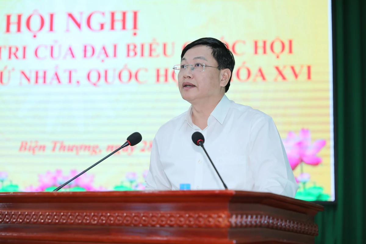 Bí thư Tỉnh ủy, Trưởng Đoàn ĐBQH tỉnh Lê Đức Thái tiếp xúc cử tri xã Biện Thượng: Cam kết luôn gần dân, sát dân, lắng nghe nguyện vọng của cử tri