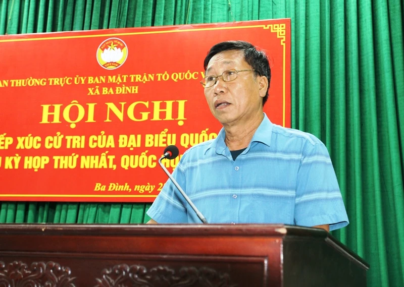 Đại biểu Quốc hội tiếp xúc cử tri xã Ba Đình sau Kỳ họp thứ nhất, Quốc hội khóa XVI