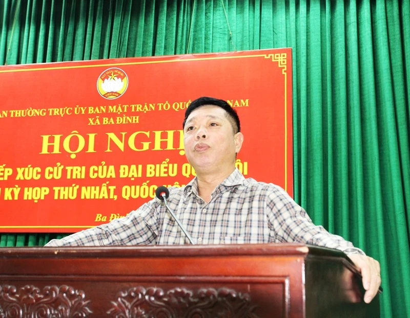 Đại biểu Quốc hội tiếp xúc cử tri xã Ba Đình sau Kỳ họp thứ nhất, Quốc hội khóa XVI