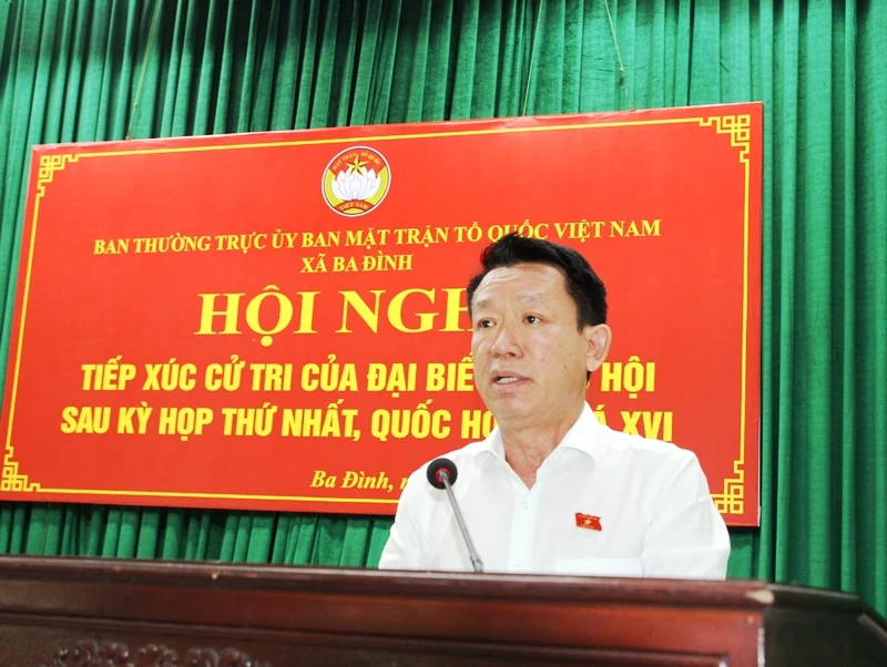 Đại biểu Quốc hội tiếp xúc cử tri xã Ba Đình sau Kỳ họp thứ nhất, Quốc hội khóa XVI