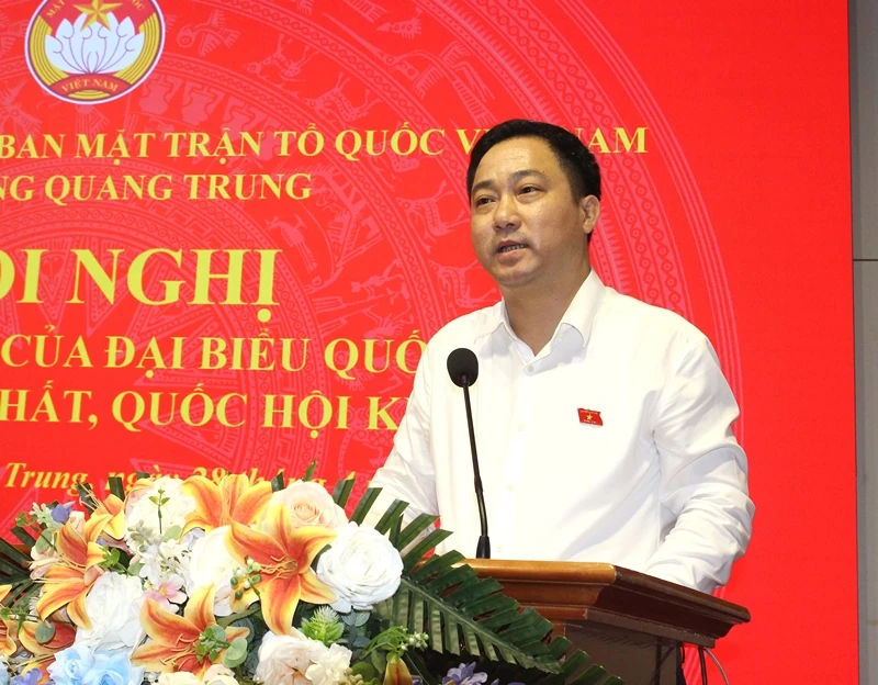 Đại biểu Quốc hội tiếp xúc cử tri phường Quang Trung sau kỳ họp thứ nhất, Quốc hội khóa XVI