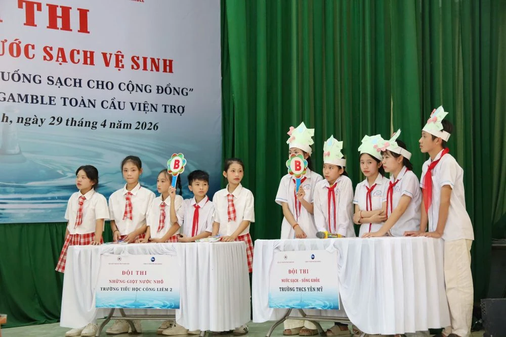 Sôi nổi hội thi tìm hiểu về nước sạch và vệ sinh cho học sinh
