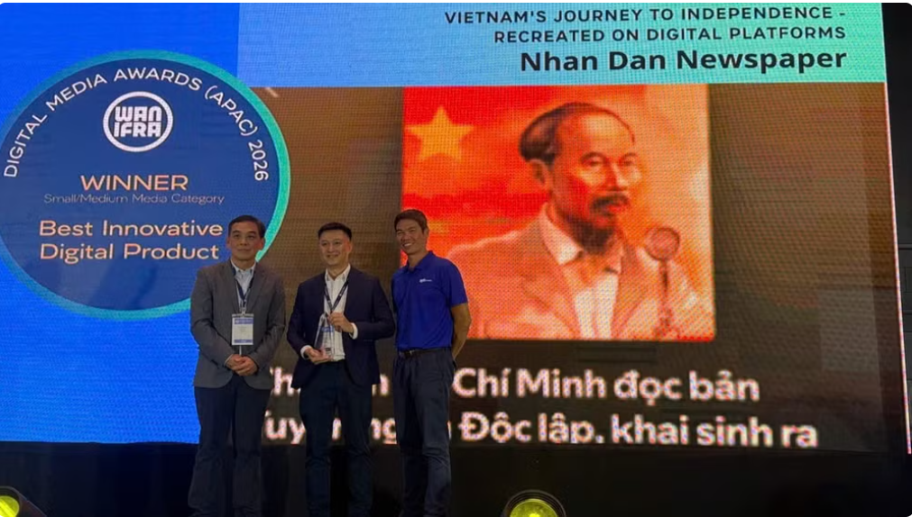 Báo Nhân Dân đoạt cú đúp tại giải Báo chí Kỹ thuật số châu Á 2026