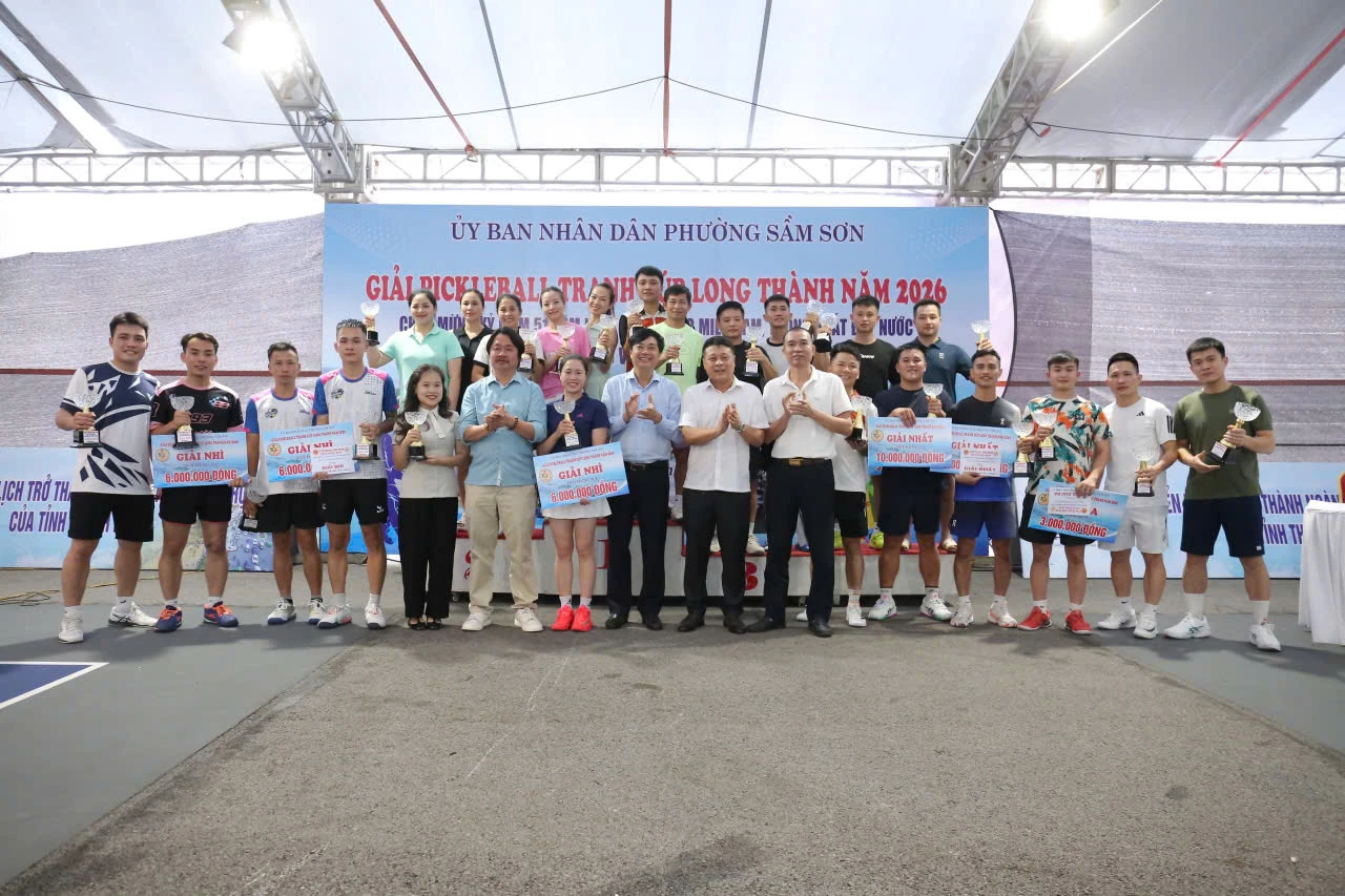 Sôi nổi Giải Pickleball phường Sầm Sơn tranh Cup Long Thành năm 2026