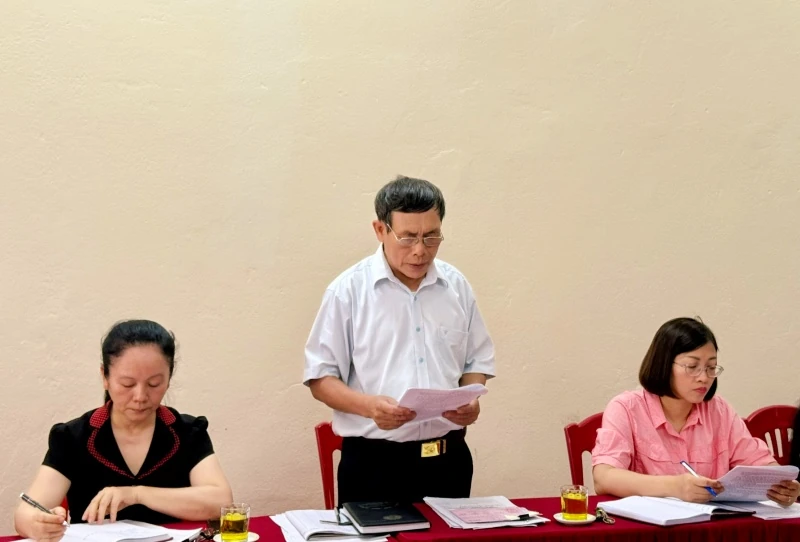 MTTQ phường Hạc Thành giám sát việc thực hiện Luật Dân chủ ở cơ sở tại tổ dân phố Ngọc Trạo 8