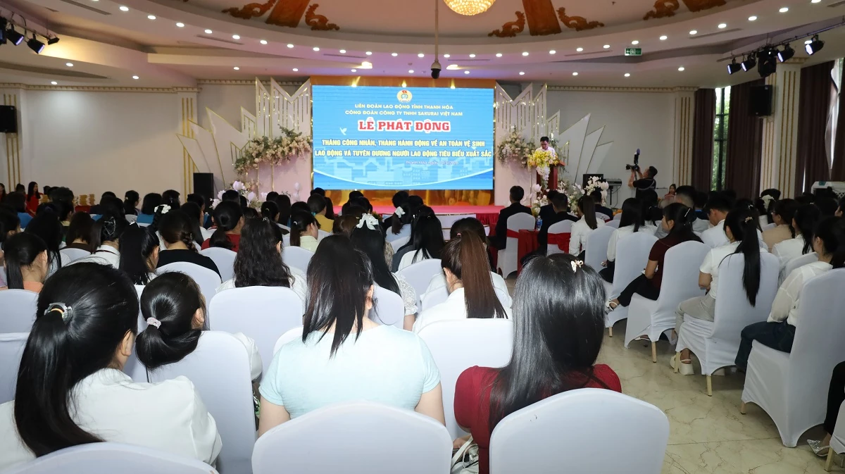 Công đoàn Công ty TNHH Sakurai Việt Nam phát động Tháng Công nhân, hưởng ứng an toàn vệ sinh lao động