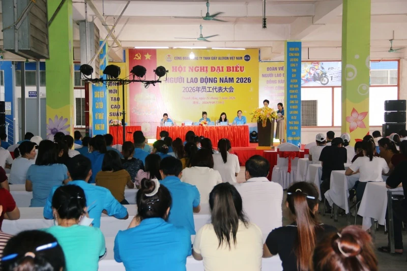 Công ty TNHH Giầy Aleron Việt Nam tổ chức hội nghị đại biểu người lao động năm 2026