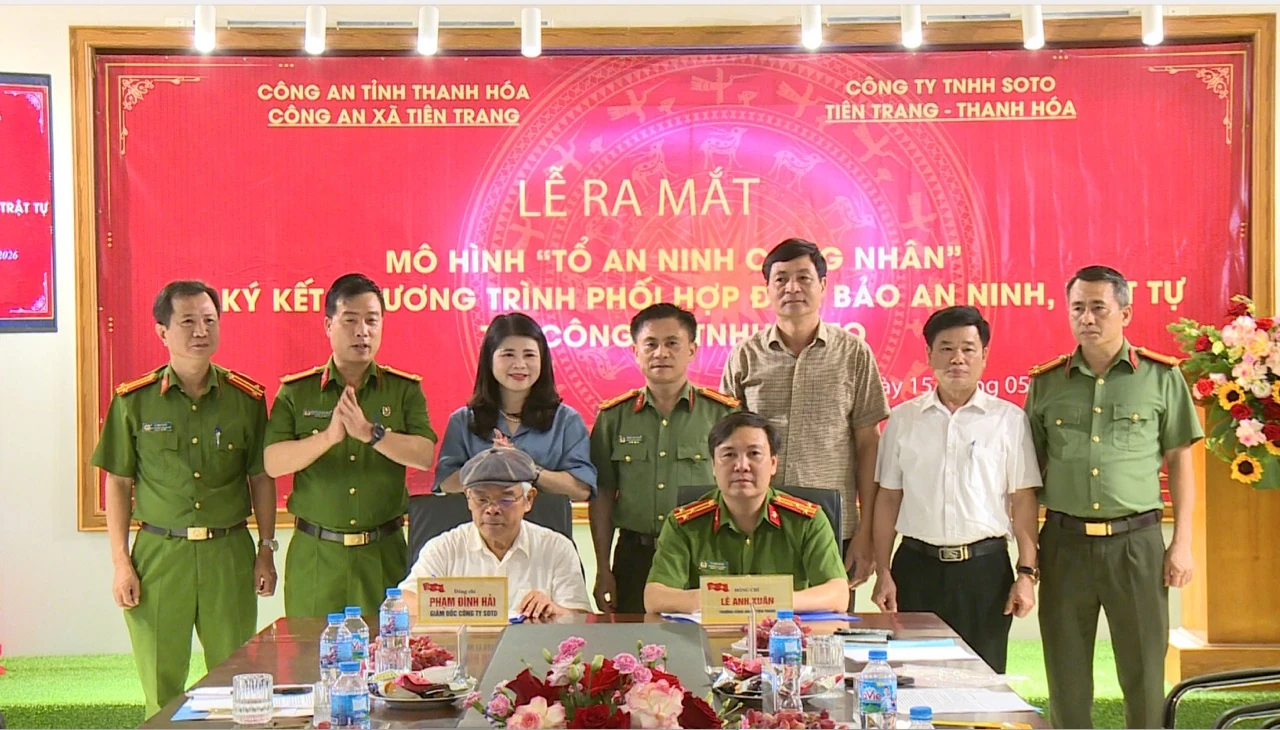 Ký kết chương trình phối hợp đảm bảo an ninh trật tự tại Công ty TNHH Soto