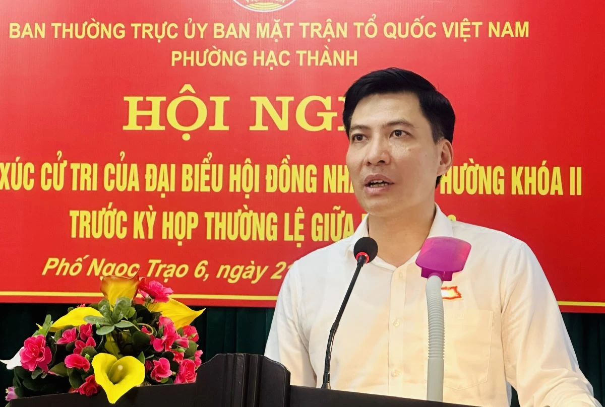 Tổ đại biểu số 3 HĐND phường Hạc Thành tiếp xúc cử tri trước kỳ họp thường lệ giữa năm 2026