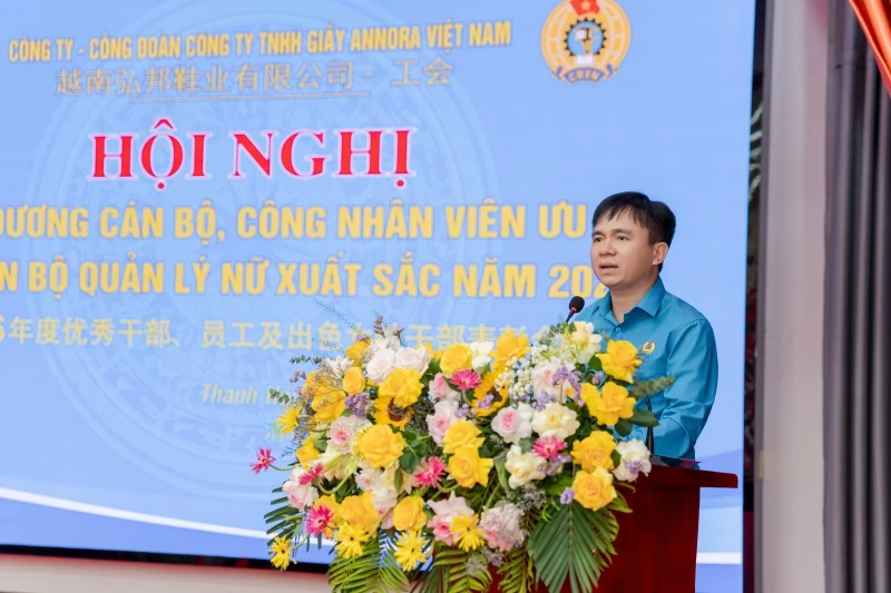 Công ty TNHH Giầy Annora Việt Nam biểu dương công nhân viên ưu tú và nữ cán bộ quản lý xuất sắc năm 2026