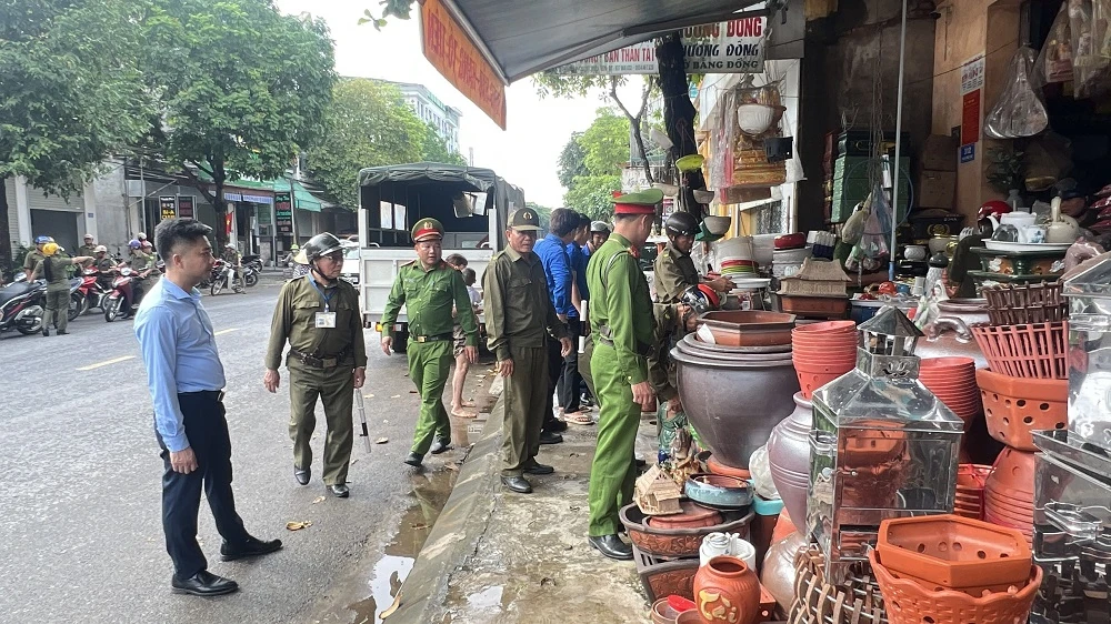 Xã Triệu Sơn ra quân triển khai cao điểm bảo đảm trật tự công cộng, TTATGT
