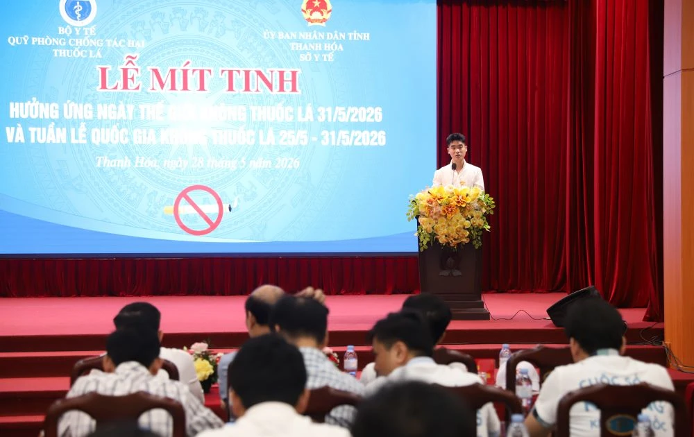 Mít tinh hưởng ứng Ngày Thế giới không thuốc lá và Tuần lễ Quốc gia không thuốc lá năm 2026