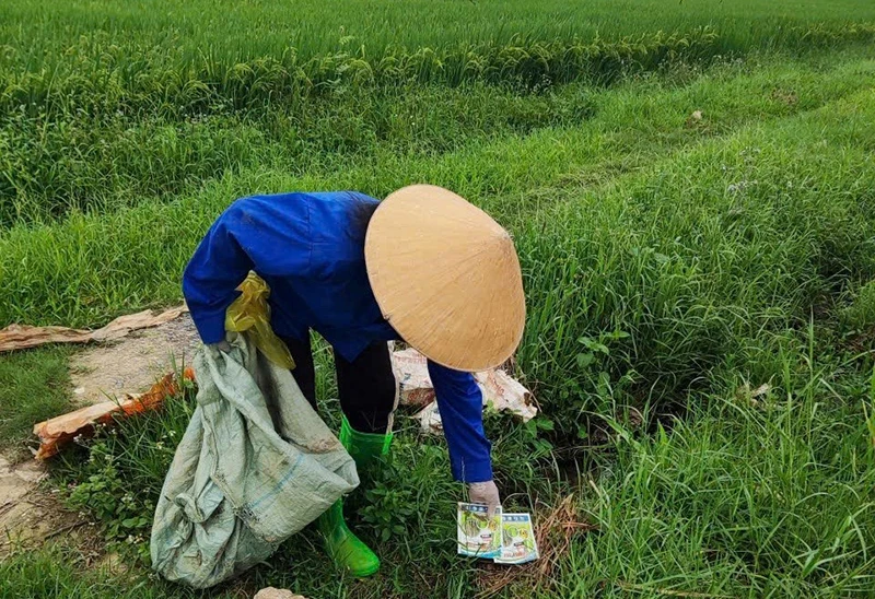 Bảo vệ môi trường từ việc xử lý vỏ thuốc trừ sâu trên đồng ruộng
