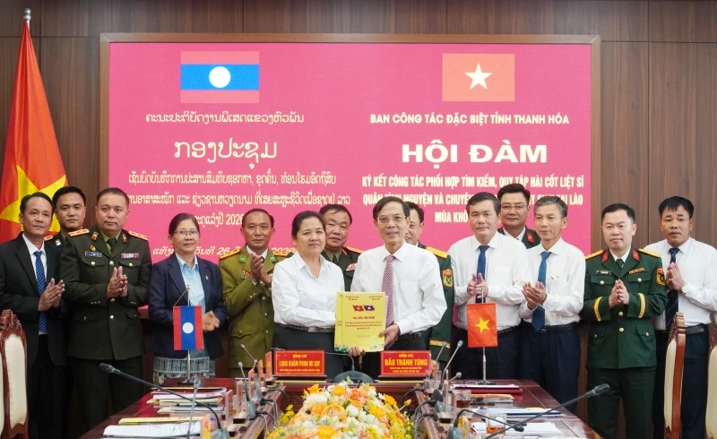 Tiếp tục phối hợp tìm kiếm, quy tập hài cốt liệt sĩ tại Lào mùa khô 2026-2027
