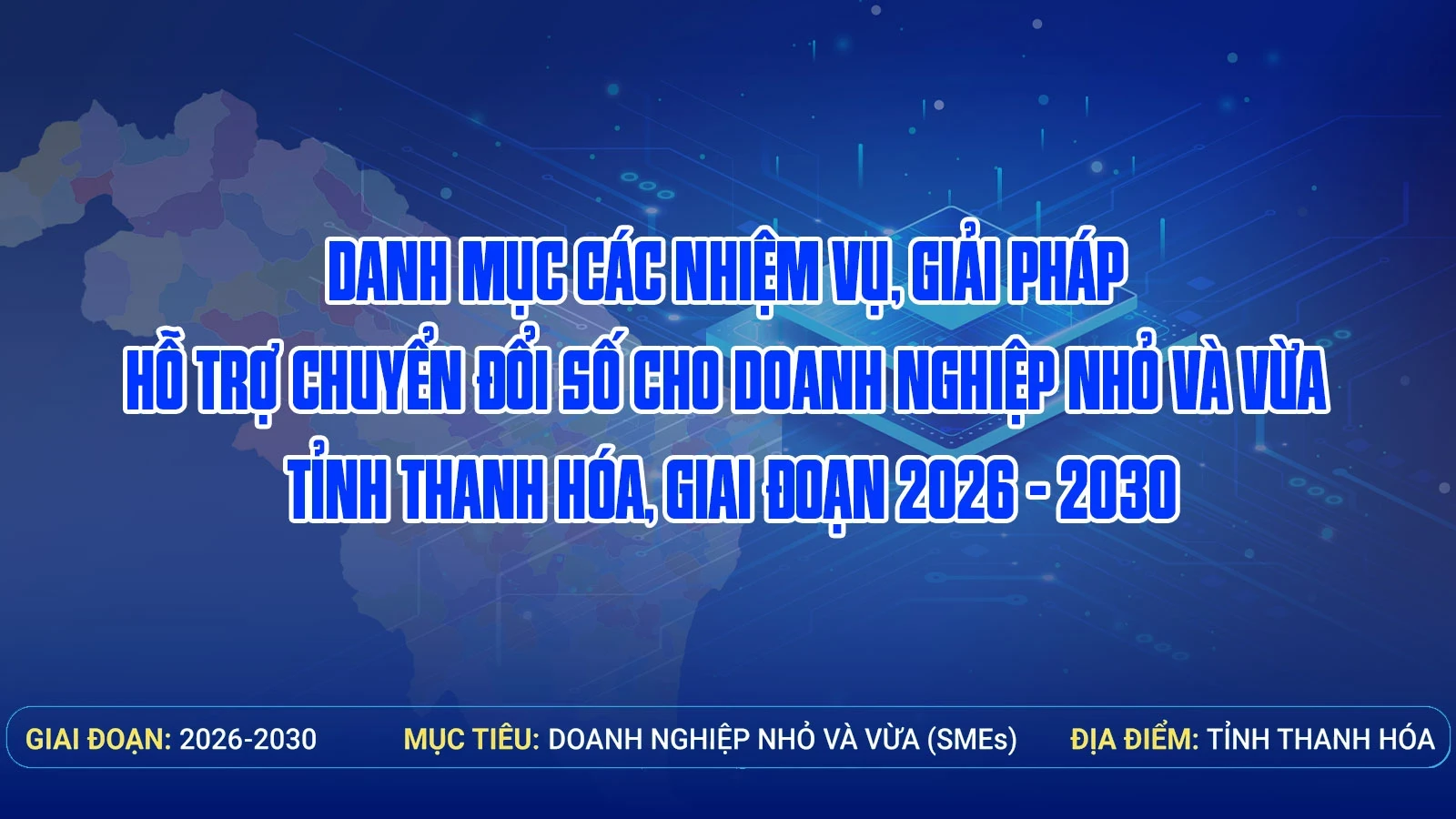 [Infographics] Danh mục các nhiệm vụ, giải pháp hỗ trợ chuyển đổi số cho doanh nghiệp nhỏ và vừa tỉnh Thanh Hóa