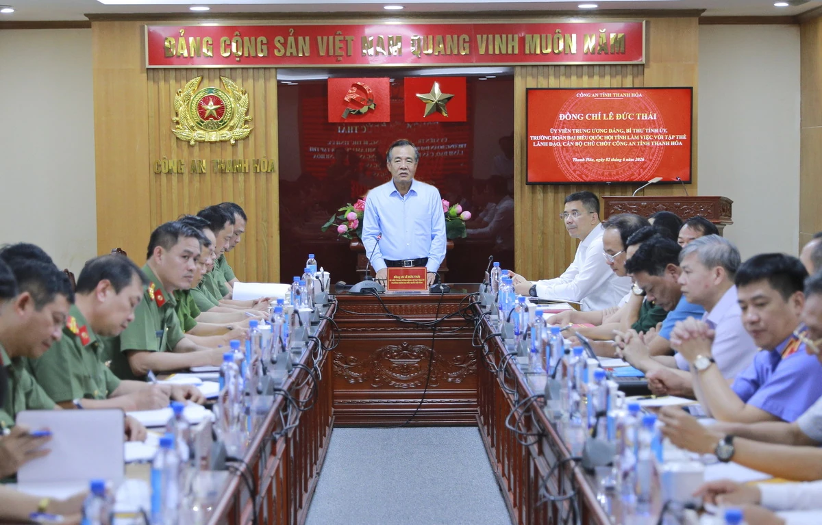 Bí thư Tỉnh ủy Lê Đức Thái: Công an tỉnh Thanh Hóa giữ vững ổn định chính trị, tạo môi trường thuận lợi cho phát triển