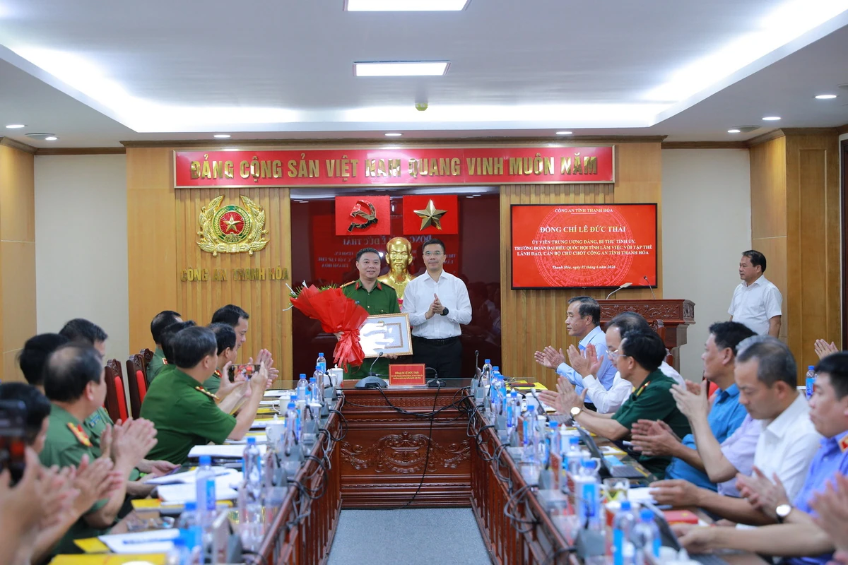 Bí thư Tỉnh ủy Lê Đức Thái: Công an tỉnh Thanh Hóa giữ vững ổn định chính trị, tạo môi trường thuận lợi cho phát triển