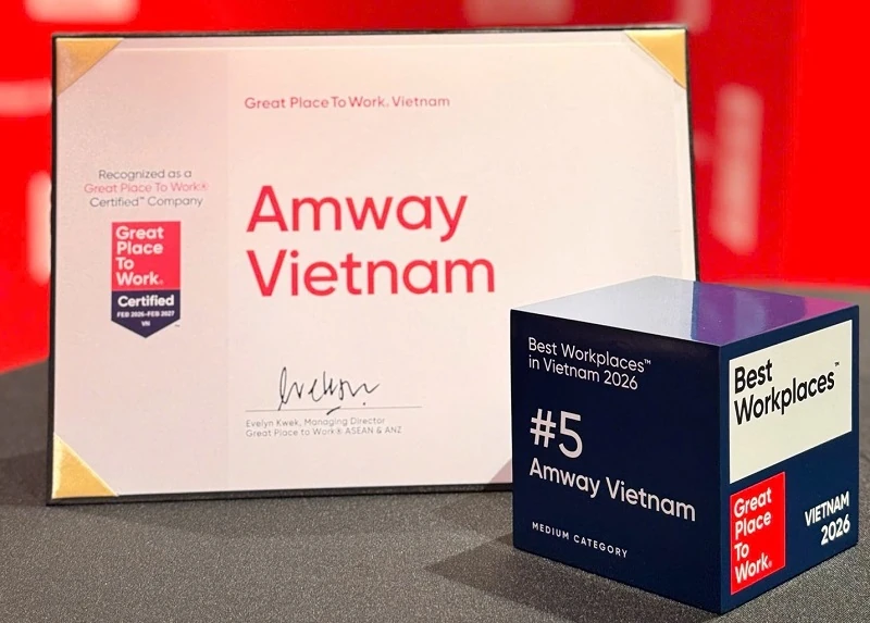 Amway Việt Nam hai năm liên tiếp đứng top nơi làm việc xuất sắc hàng đầu Việt Nam 2026
