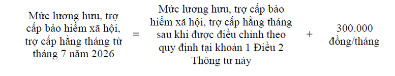 Hướng dẫn tăng lương hưu, trợ cấp BHXH, trợ cấp hàng tháng thêm 8% từ 1/7/2026