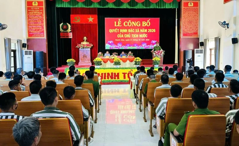 Trại giam Thanh Lâm công bố quyết định đặc xá năm 2026 của Chủ tịch nước