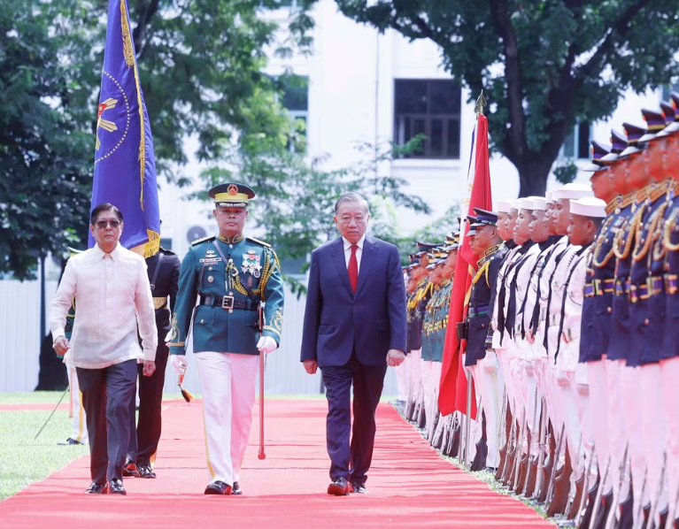 Lễ đón Tổng Bí thư, Chủ tịch nước Tô Lâm thăm cấp Nhà nước Philippines